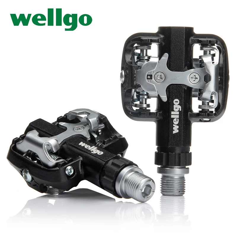 Wellgo WM001 Self-Locking Pedals MTB Bike Clipless Pedal Ultralight Bicycle Mountain Road Bike Folding Cycling Pedals