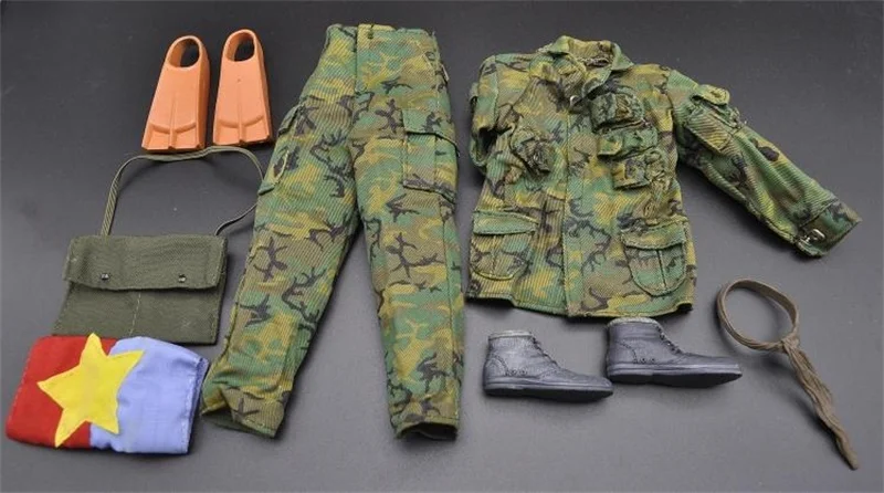 

Scale 1/6th Modern Special Forces Jungle Camouflage Combat Clothing Suit For Mostly 12 inch Doll Figures