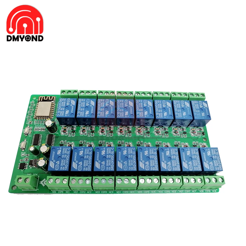 5V/12V/24V DC12V ESP8266 WIFI Relay 16 Channel Relay Module Home Use Powey Supply Electrical Tools