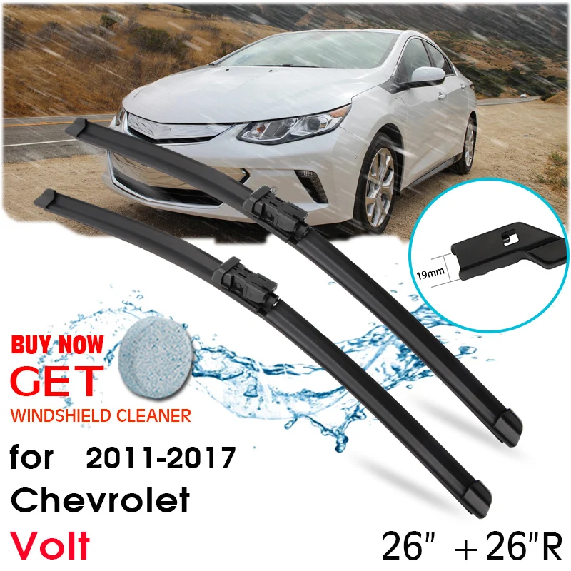 

Car Blade Front Window Windshield Rubber Silicon Refill Wiper For Chevrolet Volt 2011-2017 LHD / RHD 26"+26"R Car Accessories