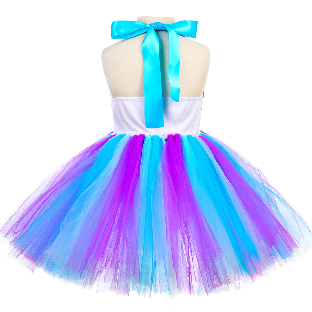 Pequena princesa sereia vestidos para meninas, Kids Tutu Dress, Birthday Party Costumes, Conjunto de roupas de Halloween para crianças