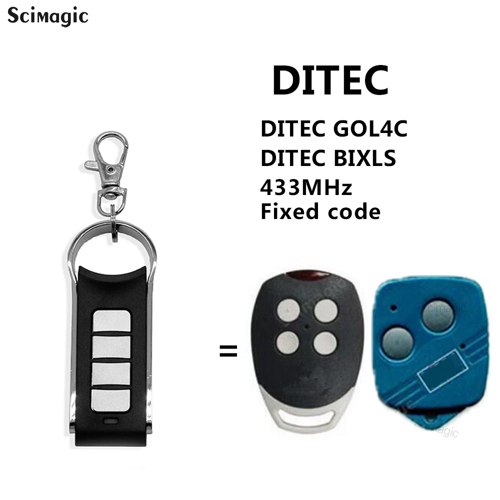 High Quality Garage Remote Control DITEC GOL4C BIXLS 433MHz Fixed Code Clone Keyfob 4 Button Duplicator