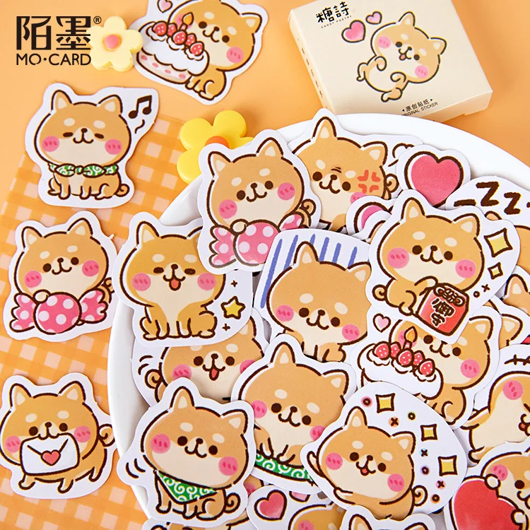 45 pcs/box Shiba Inu's World Decorative Stationery Stickers set cute dog Scrapbooking DIY Diary Album Stick Lable