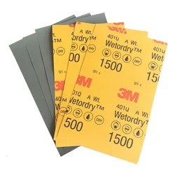 3M Sandpaper 2000/1500/1200/1000 Grit Water Sandpaper Car Paint Finish Polishing 139*228mm