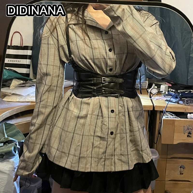 فاسق النساء الخصر ختم الدنيم الخصر حزام بوستير القمم بولي Leather جلدية Cummerbunds كول السيدات بنات أحزمة واسعة موضة مشد حزام #5