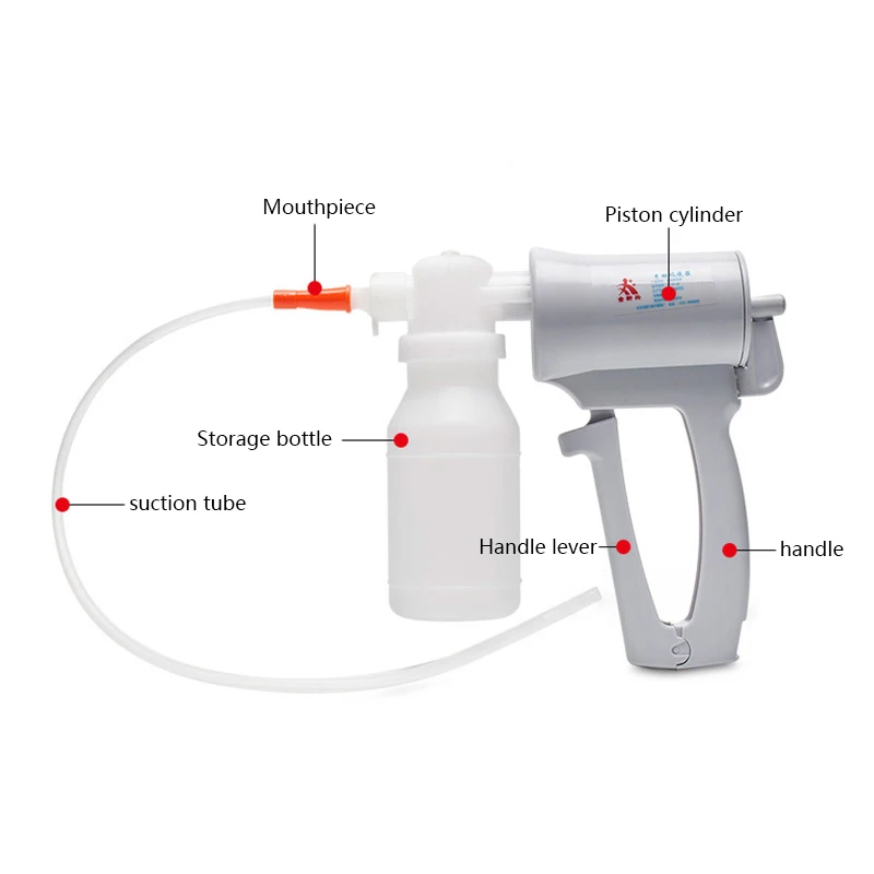 Manual Sputum Aspirator For Home Hand held sputum suction medical-devices care aspirador flemas Pump Tube catheter aspirators