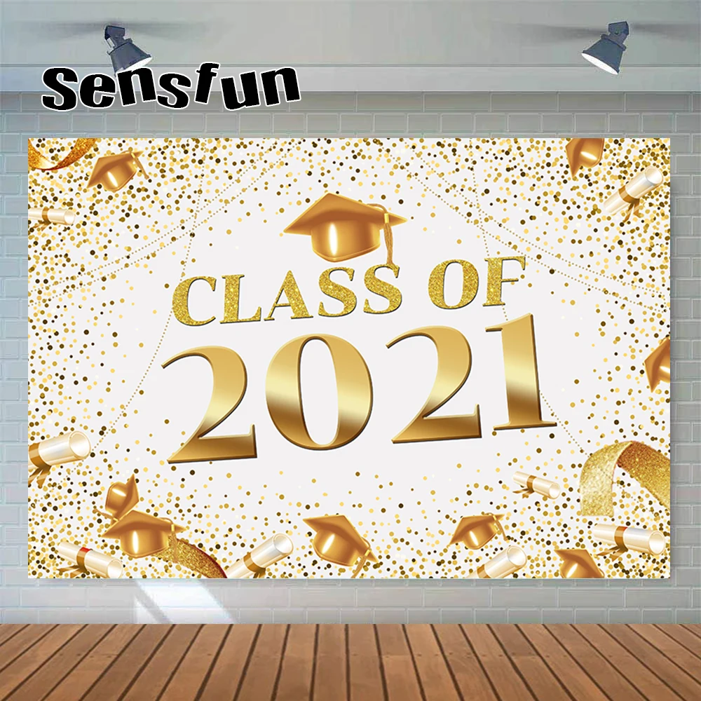 8 خيارات تهنئة فئة التخرج من 2021 خلفية للتصوير الفوتوغرافي الذهب الأسود بريق الأطفال العودة إلى خلفية المدرسة