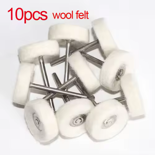 1" Wool Felt Grinding Sanding Head Abrasive Buffing Wheel 2.35/3mm Shank Cotton Thread Polishing Mini Brush for Dremel Dril - Image 18