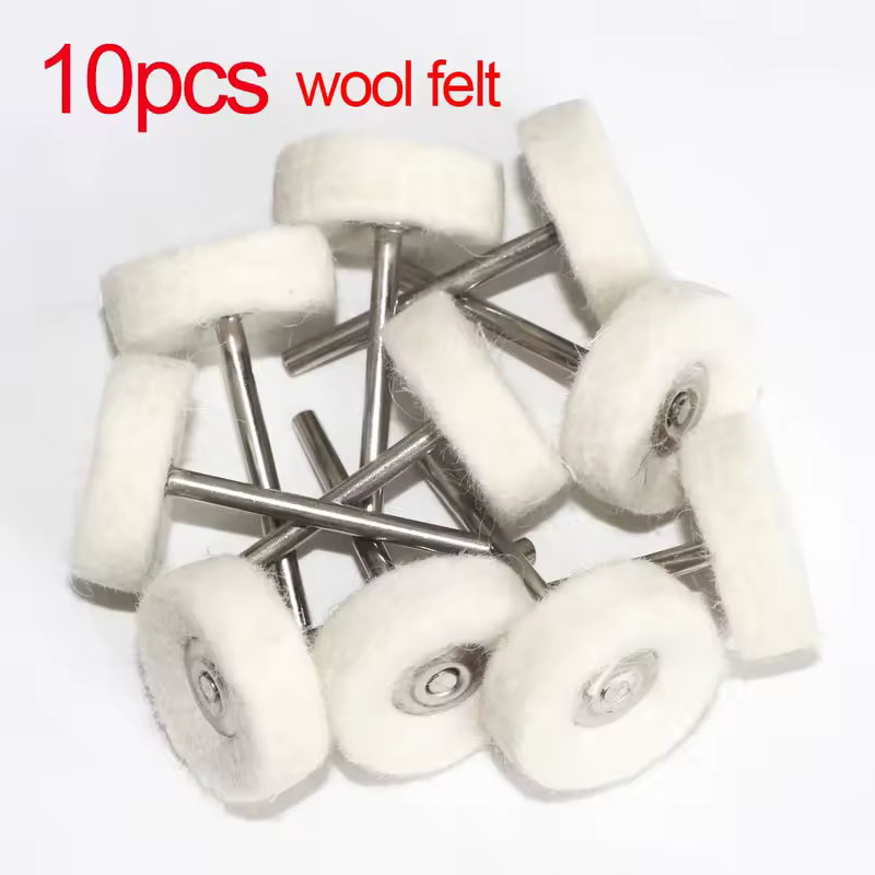 1" Wool Felt Grinding Sanding Head Abrasive Buffing Wheel 2.35/3mm Shank Cotton Thread Polishing Mini Brush for Dremel Dril - Image 18