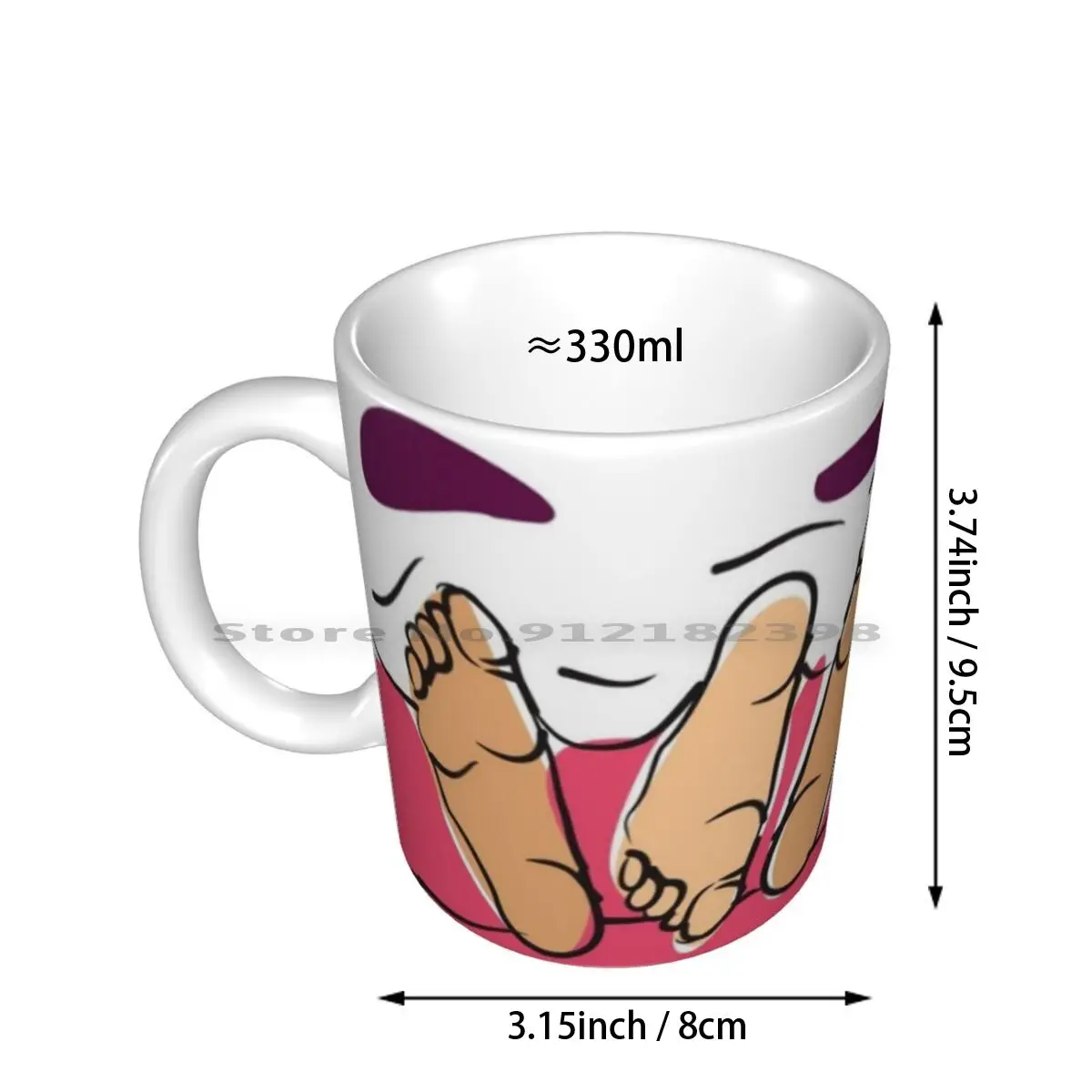 Let's Try Threesome Ceramic Mugs Coffee Cups Milk Tea Mug Threesome Fantasy Threesome Erotic Design Threesome Line Drawing