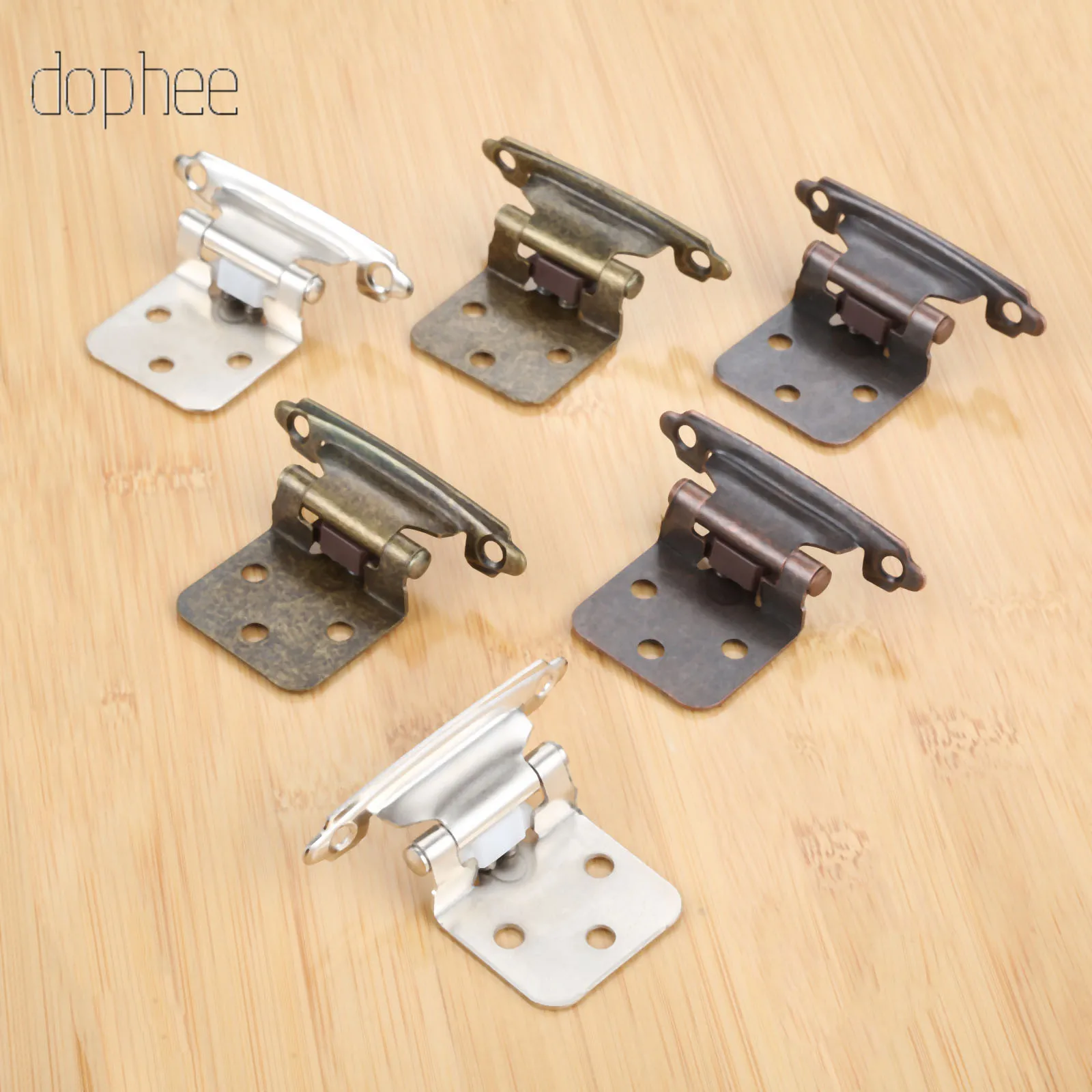 dophee 2pcs  Kitchen Cabinet Cupboard Closet Wardrobe Inner furniture Hinges  71*38*35mm Overlay Cabinet Hinges