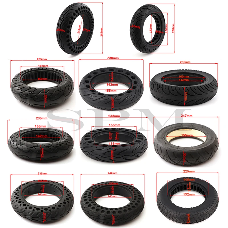 High quality 10x2.50 10x2.125 10x2.0 solid tire  for for 10 Inch Electric Scooter Non-Inflation Explosion-Proof Tire parts