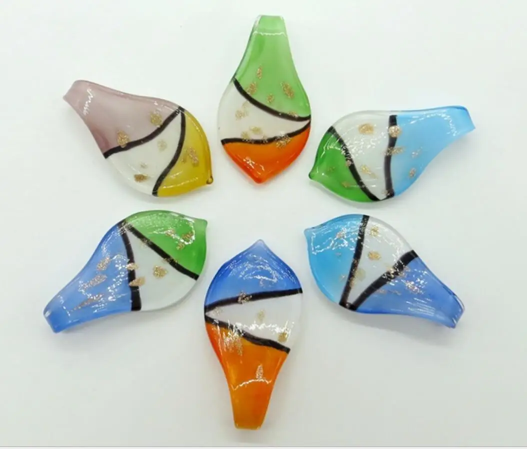 New Handmade Murano Lampwork Glass Water Drop Pendant Fit Necklace Hot Sale Jewelry Gifts