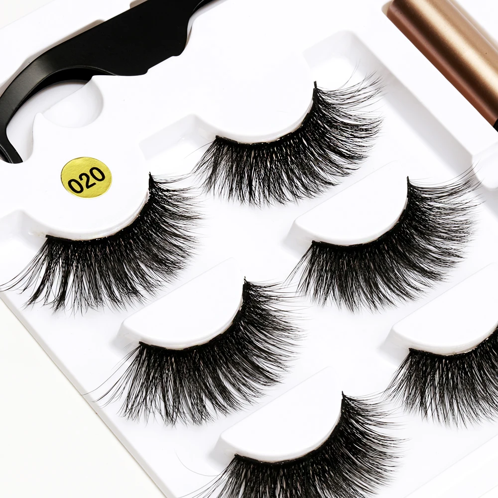 5 Magnet Eyelash Magnetic Liquid Eyeliner&Magnetic False Eyelashes&Tweezer Set Waterproof Long Lasting Eyelash Extension Tools