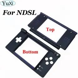 Quadro superior preto para NDS Lite, tela superior e inferior, Nintendo NDSL Console Shell, tela inferior, parte interna, 1Pc