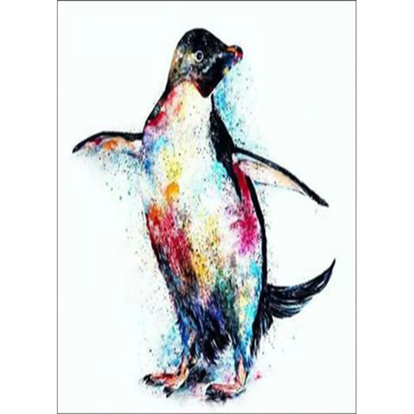 

100% Full 5D Diy Daimond Painting "Cartoon Penguin" 3D Diamond Mosaic Round Rhinestones Diamant Painting Embroidery WG1227