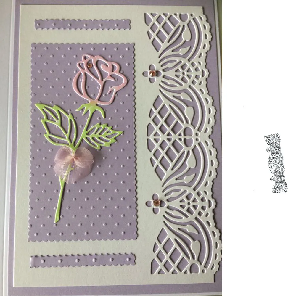 Lace Edge Flower Metal Cutting Die for Craft Dies Stencil Templates Scrapbooking Embossing Knife Mould Punch Making Cards Dies