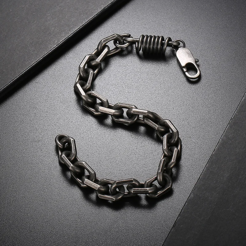 Kalen Square Combination Chain High Quality Stainless Steel Homme Bracelet Jewelry Gifts