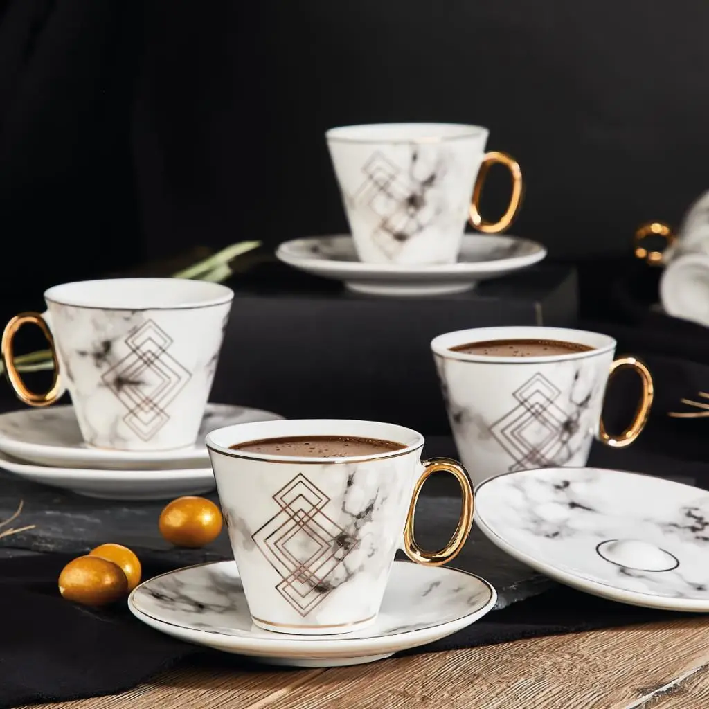 DOLBOVI Aryıldız Prestige New Bone White 6 Personality coffee cup Pad mug кружка coffee cup cup