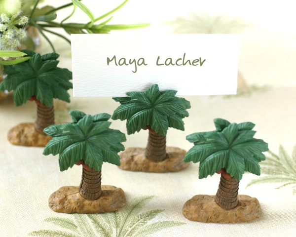 

(10 Pieces/lot) Palm Tree Wedding Place Card holder Party Favors For Outdoor Wedding decorations and Bridal shower Photo holder