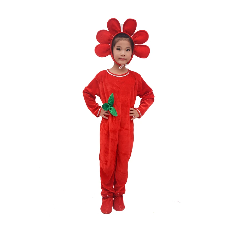 Lovely Flower Dance Costume For Children Kndergarten School Performance Clothing Plant Cosplay Clothing