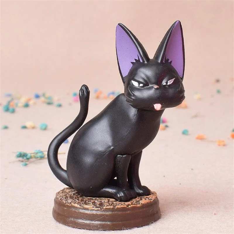 Figurines de dessin animé, chat noir au hasard, 6 sortes d'animaux amusants, modèle de voiture, décoration de maison, cadeau pour petite amie, enfants