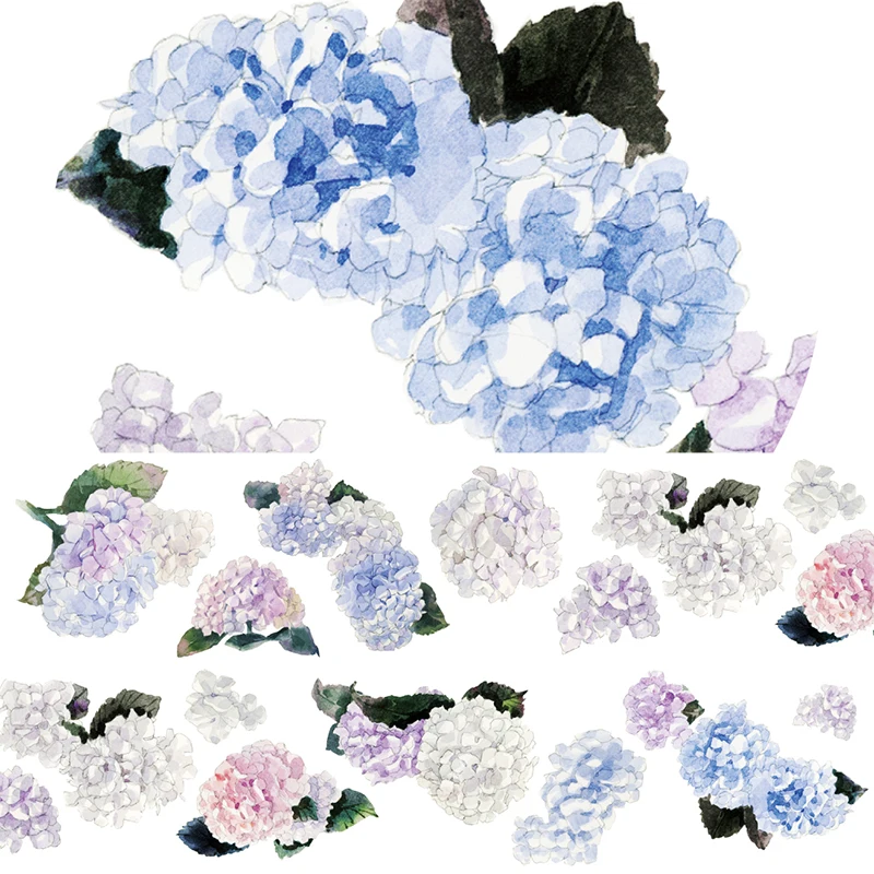 Hydrangea washi tape for DIY decoration flower PET washi tape for scrapbooking Kailikin Tape