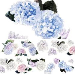 Cinta washi de hortensia para decoración DIY, cinta washi de flores para mascotas, para álbum de recortes, Kailikin