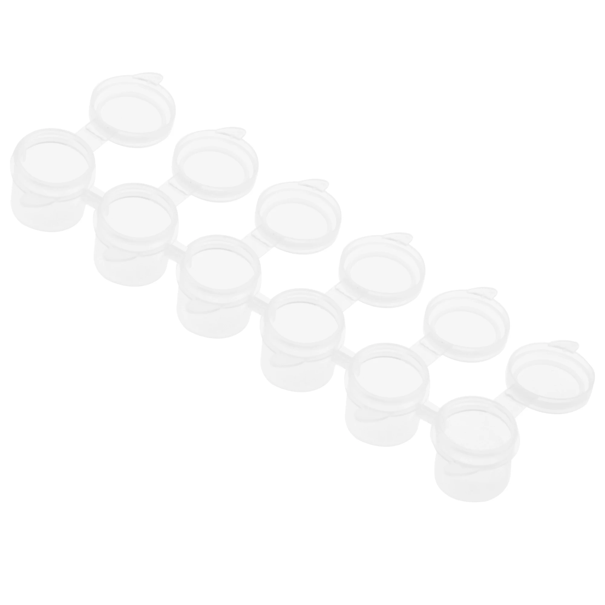 10pcs 3ml Acrylic Paint Strip Box 6 Conjoined 5ml Watercolor Paint Box Transparent Palette Plastic Empty Box