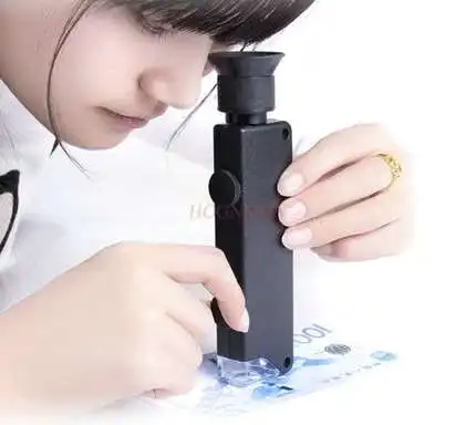 500 times magnifying glass with lamp led microscope 400 times hand-held zoom magnification jade jewelry identification tool