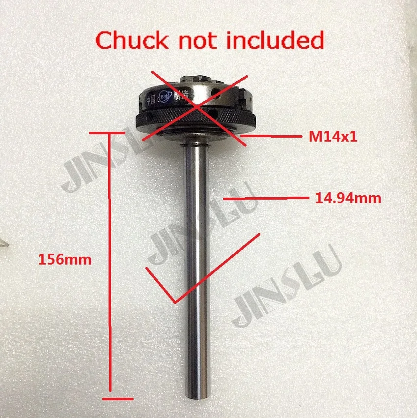 

M14x1mm M14 Spindle Shaft 1 pcs Length 156 mm Diameter 14.94 mm for Mini Lathe Chuck Cartridge K01-65 K02-65 K02-50 K01-63B