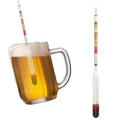 2024 New 2pcs Triple Scale Hydrometer Self Brewed Wine Sugar Meter for Home Making Beer