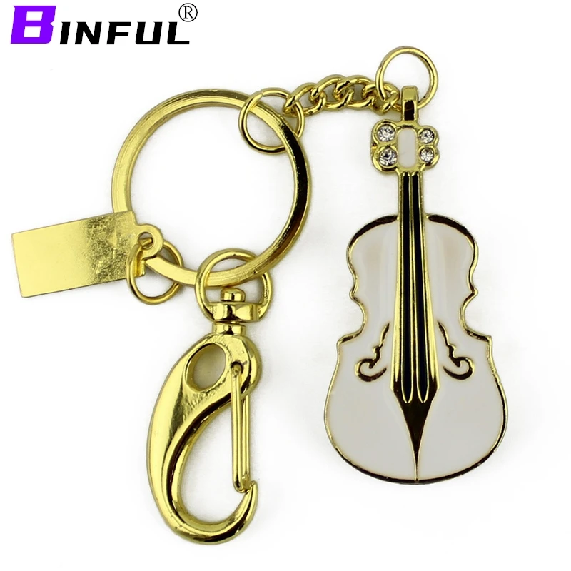 BiNFUL USB Flash Drive 256GB 8GB 16GB 4GB Pendrive 32GB 64GB 128GB Pen Drive U Disk USB Drive Metal Guitar Memory Necklace Stick