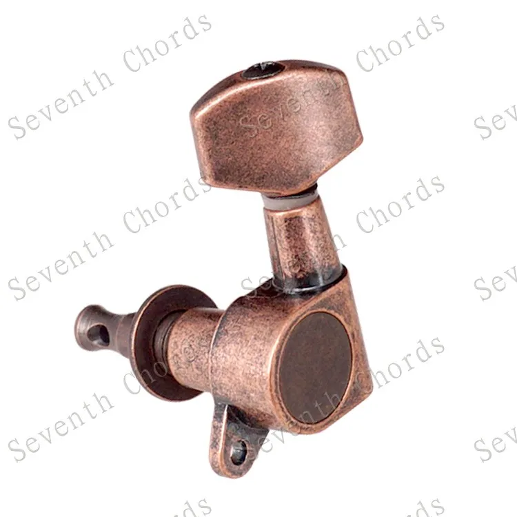 1 Set Bronze-Kupfer-Stimmwirbel für E-Gitarre und Akustikgitarre, Stimmmechaniken, Saiten, Knöpfe, Stimmapparate, Zubehörteile – Detail 6