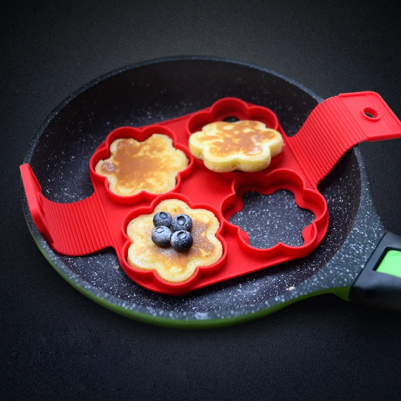 Silicone Non Stick Fantastic Egg Pancake Maker Ring Kitchen Tools Omelet Moulds Flip Cooker Egg Ring Mold Tools for Cake