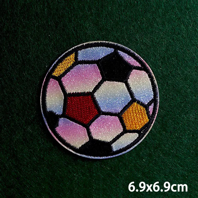 2pcs/lot Pulaqi Football Patch Badge Embroidered Patches For Clothing DIY Basketball Football Club Badges Iron on Patch Jacket