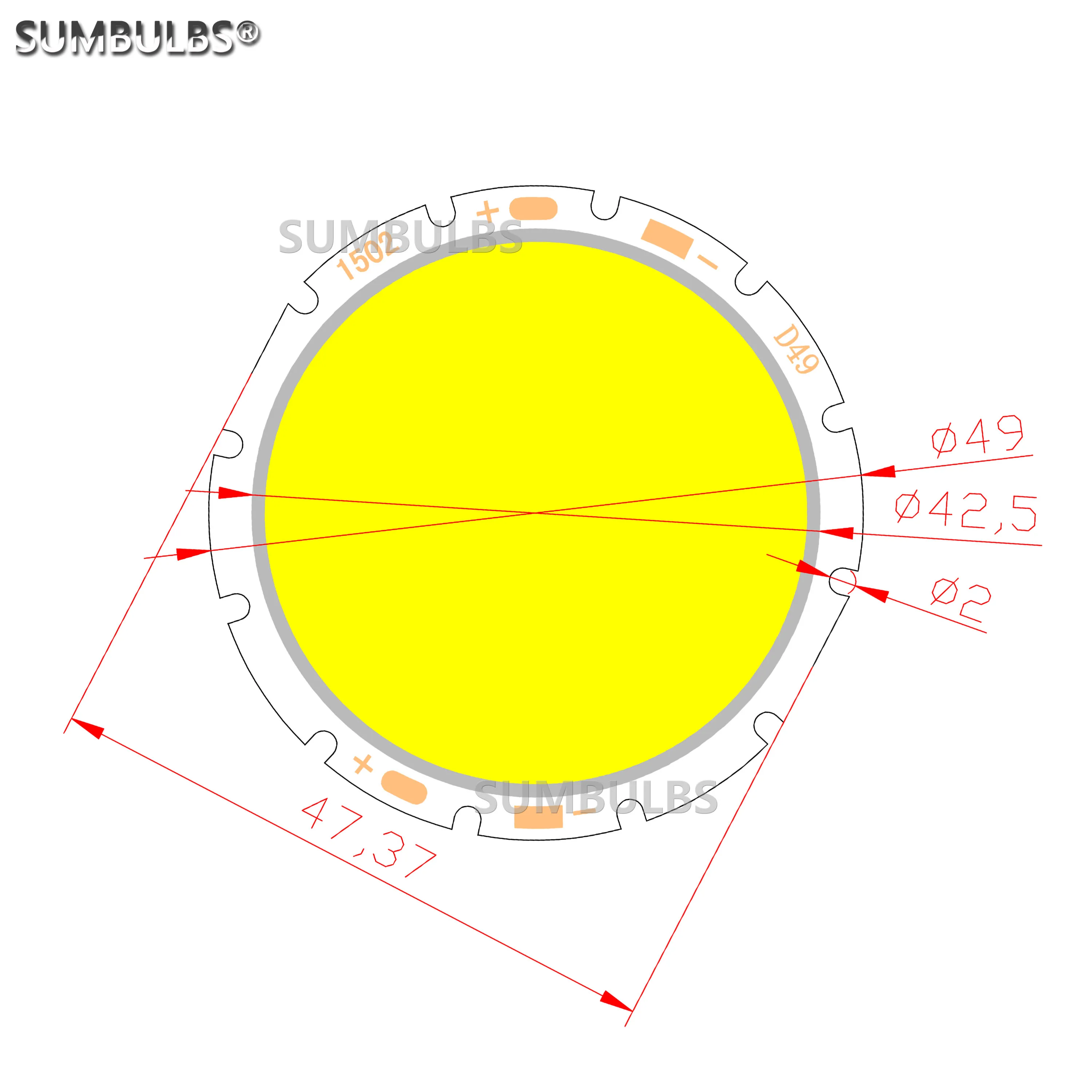 4942 Down Light Bulb LED COB Source Lighting Fixtures & Components 15W 20W LED Warm Nature Cold White for DIY Lamp