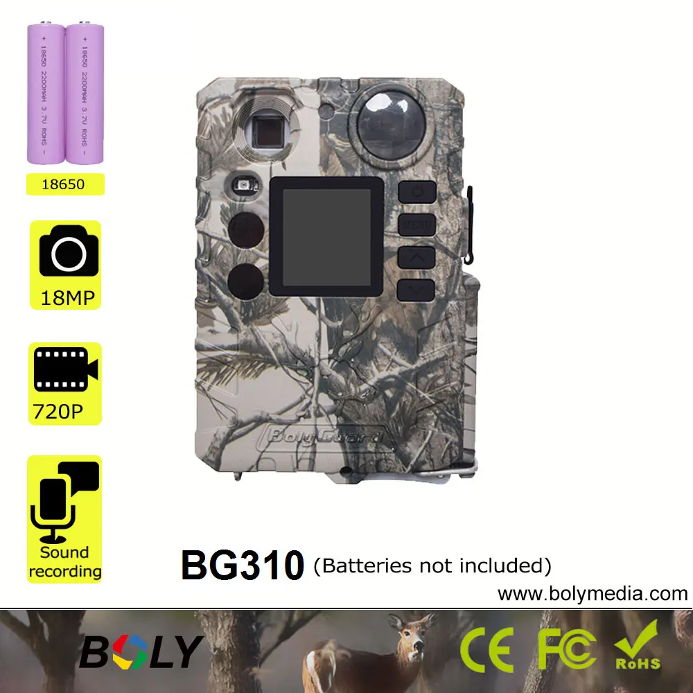 

Boly BG310 Little Hunting Camera Using18650 Batteries 27MP 940nm LED Low Glow Night Vision Tree Camera Support Boly Solar Panel