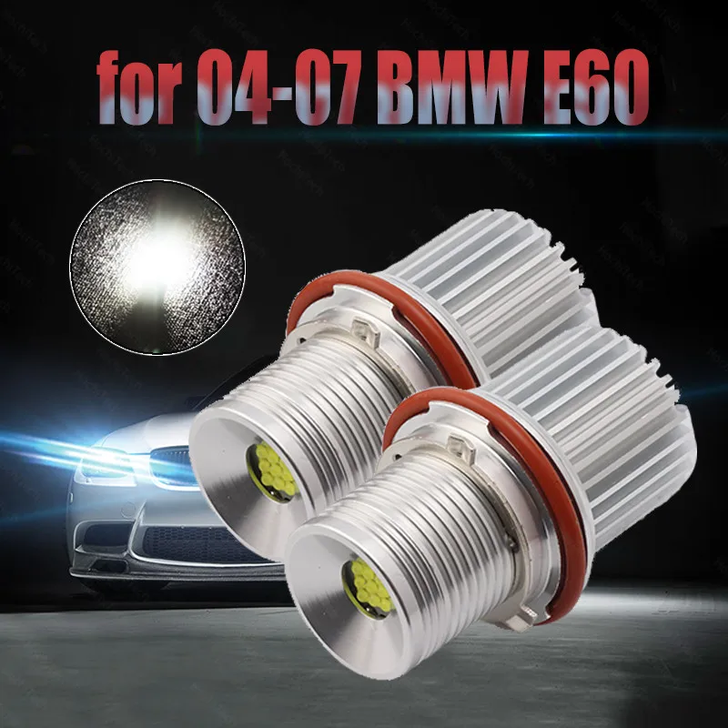 90W Error Free LED Angel Eyes Marker Lights Bulbs for 04-07 BMW 5-series E60 525i 525xi 530i 530xi 545i 550i Daytime Light