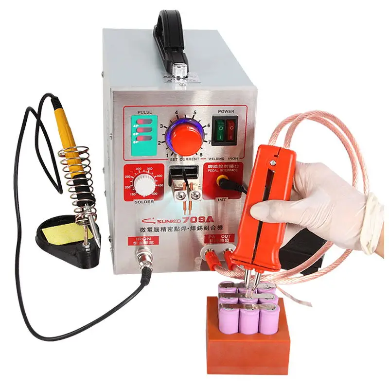 220V /110V 3.2KW 709A Battery Spot Welder with HB-70B Welder pen for 18650 WELDING STATION Spot Welding Machine