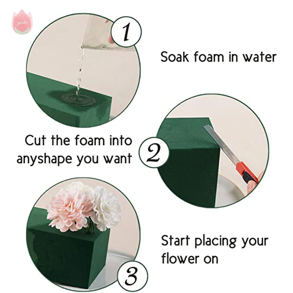1Pc Foam Flower Arrangement Block Home Decor DIY Flower Holder Wedding Decoration Foam Mud Floral Flower Wreath Accessories