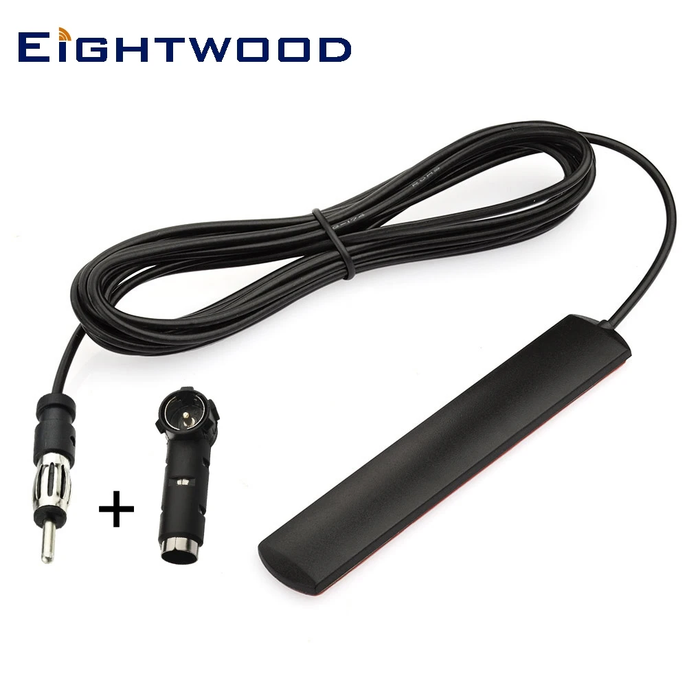 Eightwood Antenna stereo radio FM AM per auto per ricevitore multimediale audio stereo per auto Amplificatore sintonizzatore radio HD + adattatore