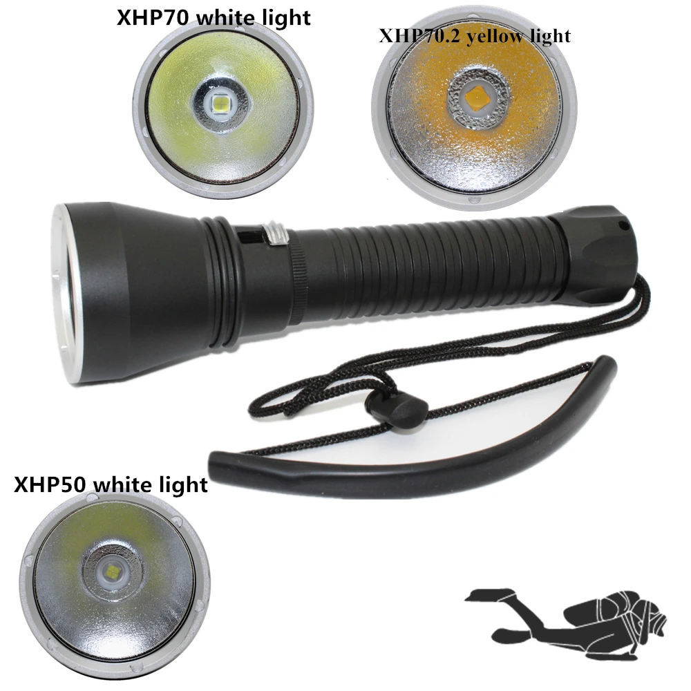 Waterproof Scuba Diving flashlight powerful XHP70 4200LM XHP50 2600LM LED underwater flash light dive Lamp lanterna 26650 18650