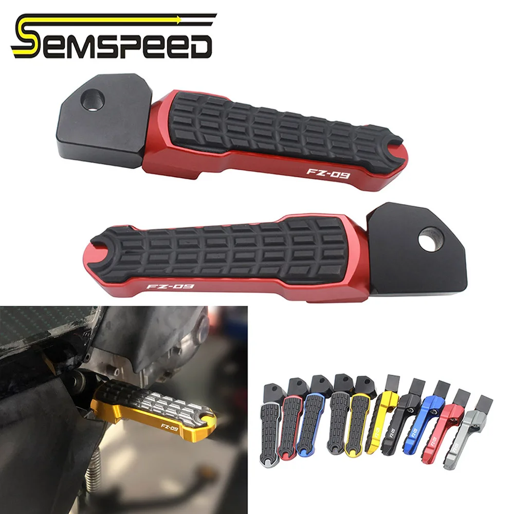 SEMSPEED FZ-09 MT09 Logo Left Right Motorcycles Foot Peg  Rear Pedal Yamaha Accessories FZ09 FJ09 Tracer 900 Hold Foot Platform