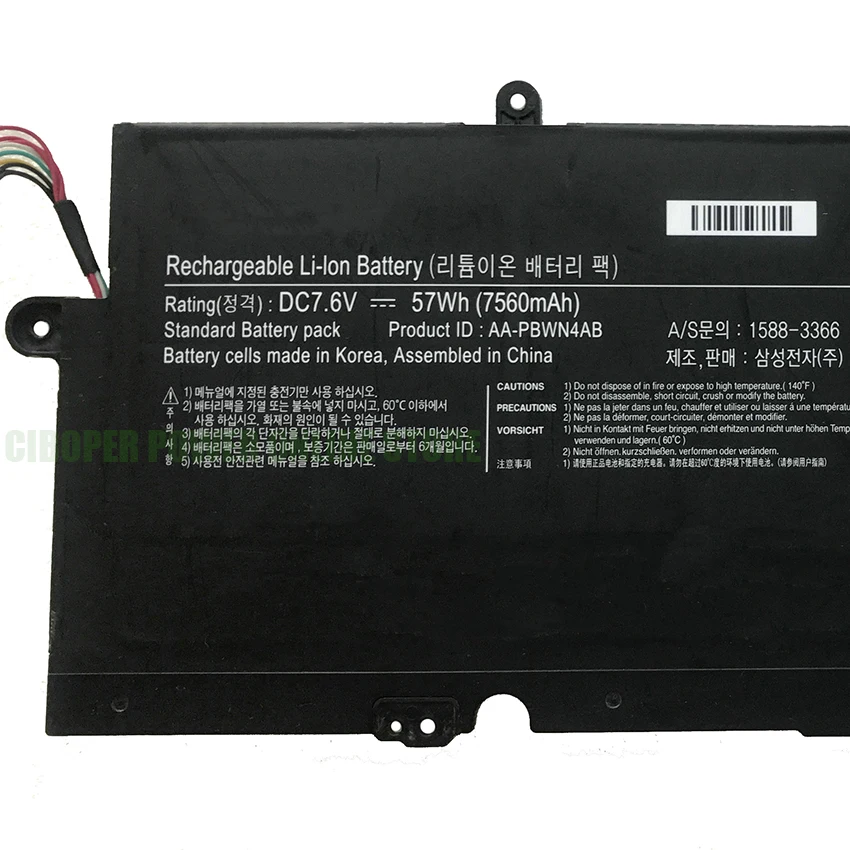 CP Laptop Battery AA-PBWN4AB BA43-00360A PBWN4AB 7560mAh For NP530U4E NP540U4E NP730U3E-K01NL K01PL S04DE X03DE NP740U3E-A01FR