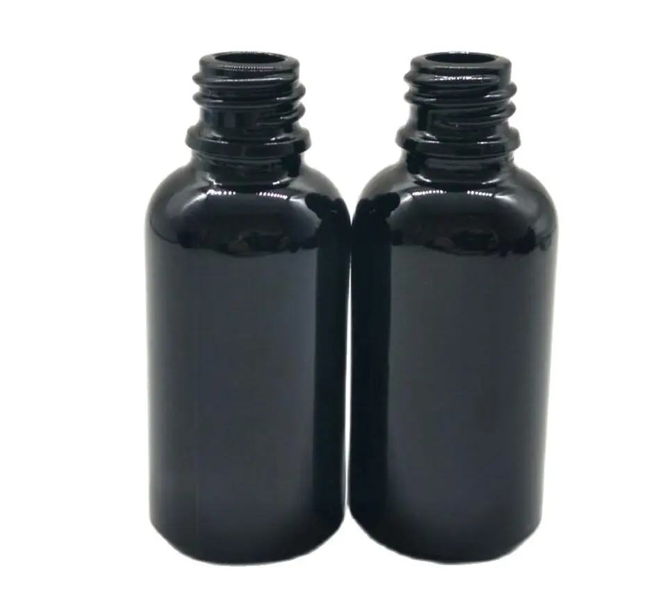 

20ml black empty glass bottle lotion emulsion essence oil liquid serum complex recovery skin care cosmetic packing