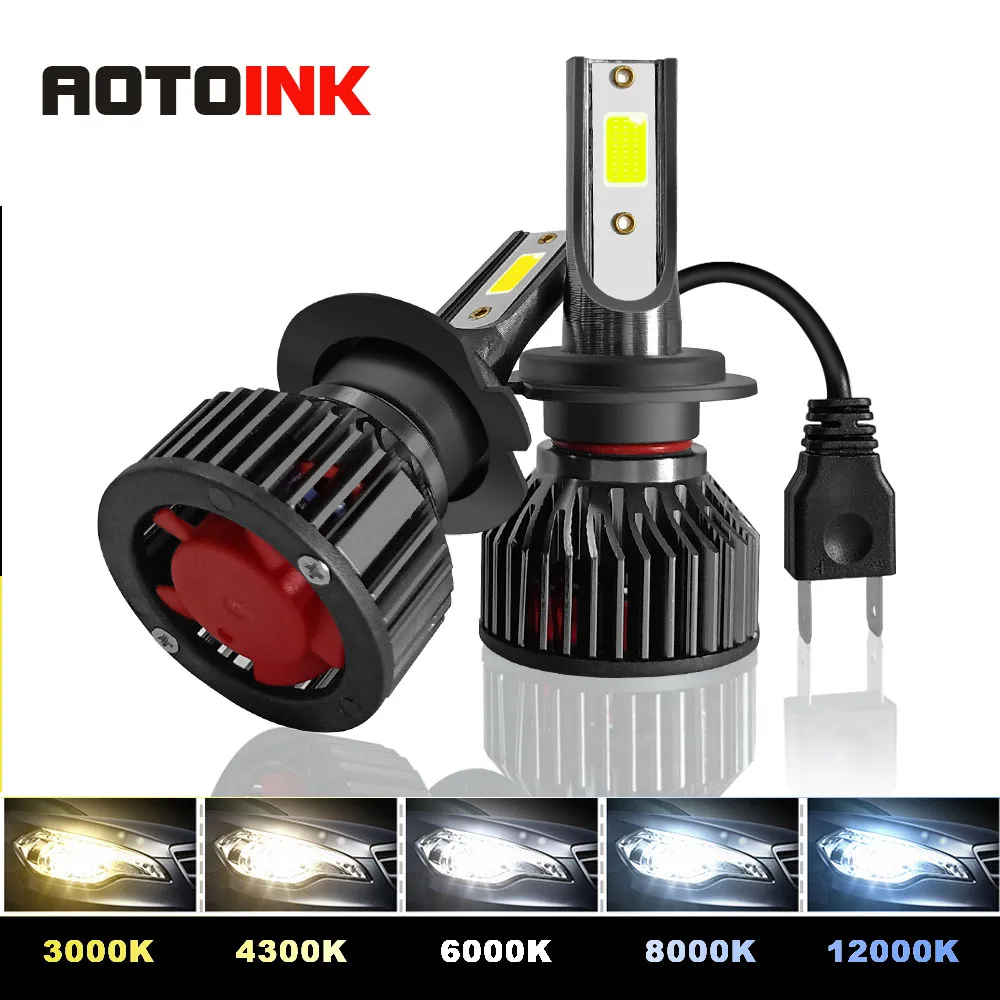 

AOTOINK COB H1 LED H4 Car Headlight H8 H9 H11 Light H3 Bulb 880 12V 60W 9005 9006 6500K