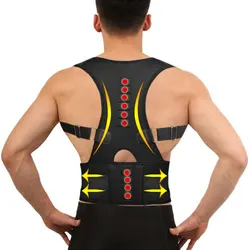 2023 Orthopedic Magnetic Therapy Back Support Belt Posture Corrector Shoulder Spine Girdle Corset Straightener Back Brace