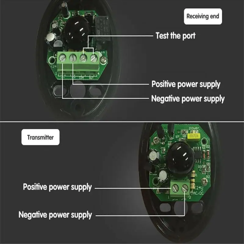 2 único feixe de alarme fotoelétrico detector infravermelho porta casa sistema segurança à prova dwaterproof água e proteger