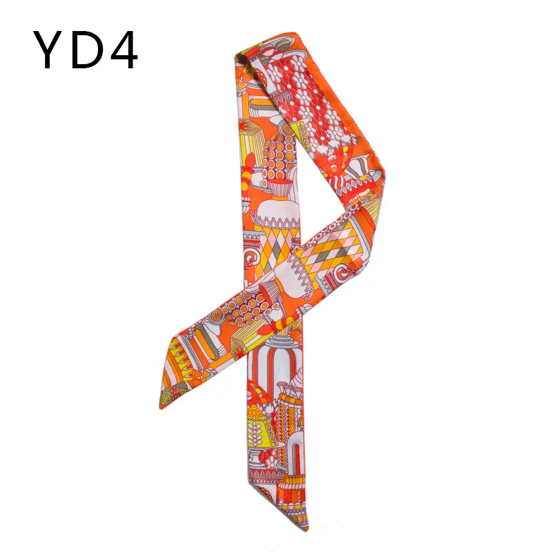 Fashion Bag Scarf Ladies Luxury Twill Beach Outing Decoration Silk Scarf Skinny Tie Bag Ribbon Fashion Hair Band Bandana JK19